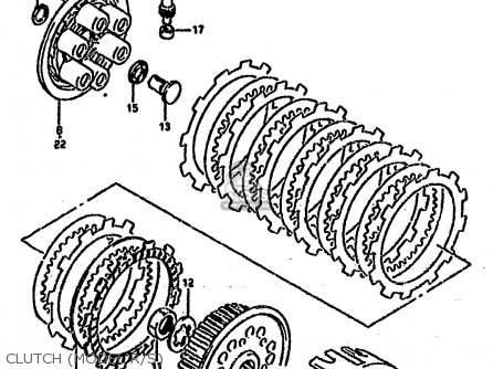 CLUTCH (MODEL R/S) - RM250 1995 (S) (E02 E04 E24 P37)