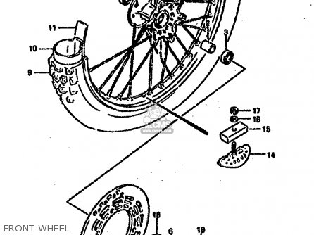 FRONT WHEEL - RM250 1995 (S) (E02 E04 E24 P37)