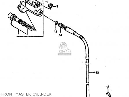 FRONT MASTER CYLINDER - RM250 1995 (S) (E02 E04 E24 P37)