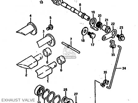 EXHAUST VALVE - RM250 1995 (S) (E02 E04 E24 P37)