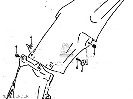 REAR FENDER - RM250 1995 (S) (E02 E04 E24 P37)