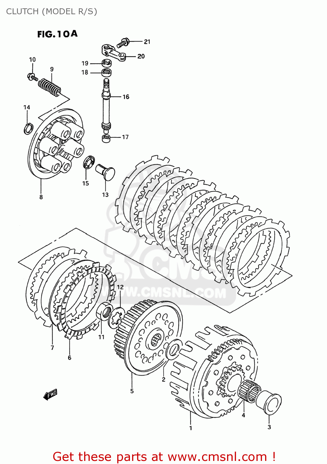 CLUTCH (MODEL R/S) RM250 1995 (S) USA (E03)