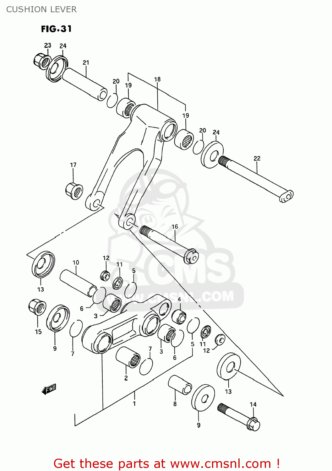 CUSHION LEVER RM250 1995 (S) USA (E03)