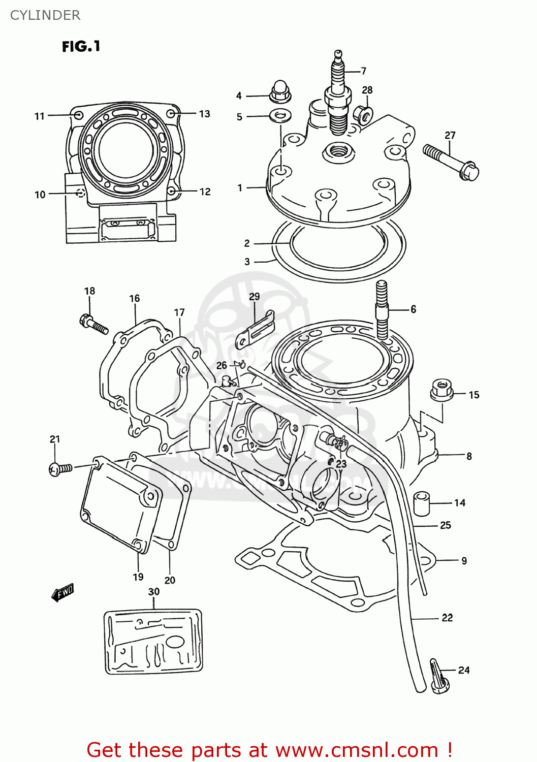 CYLINDER RM250 1995 (S) USA (E03)