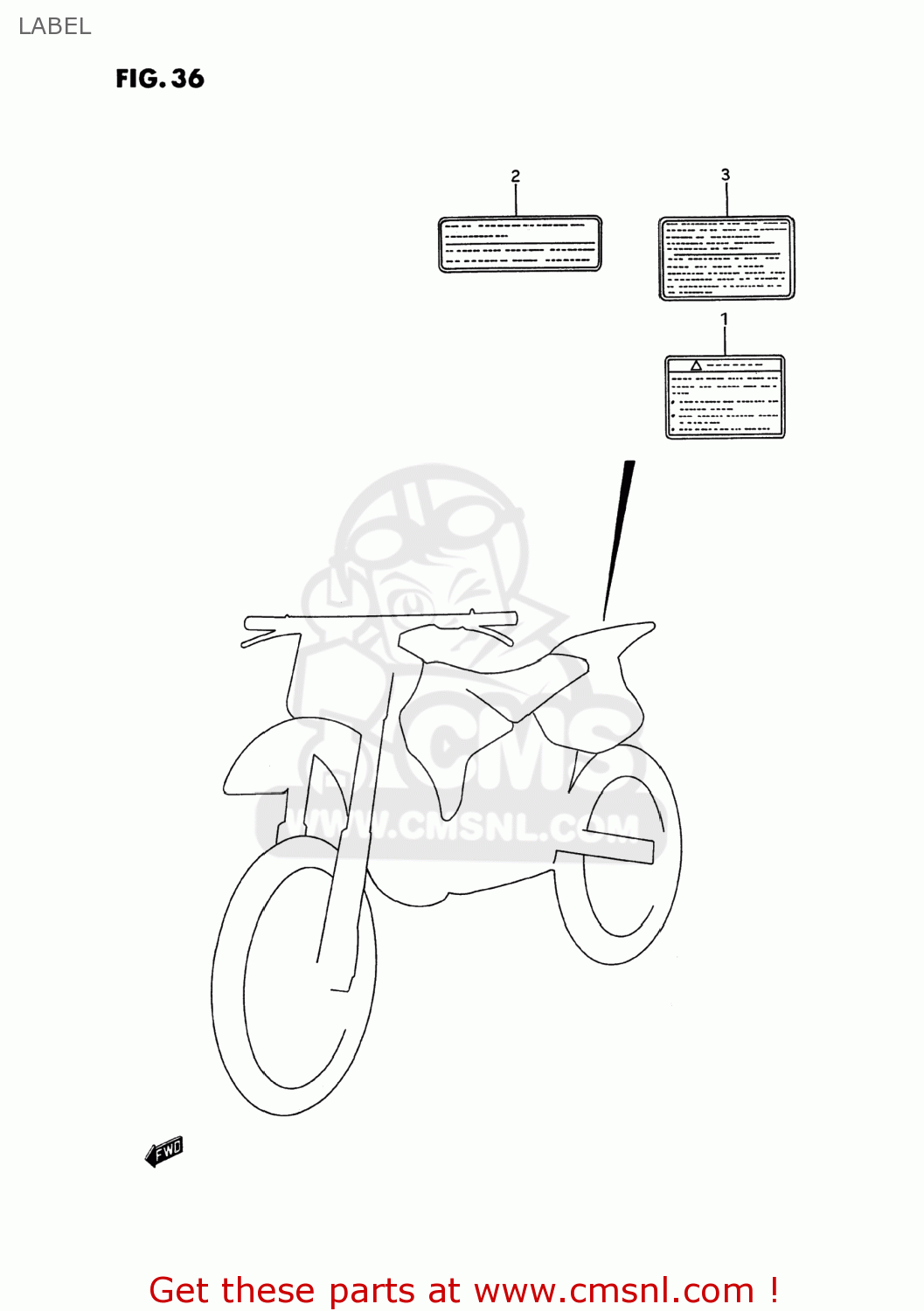 LABEL RM250 1995 (S) USA (E03)