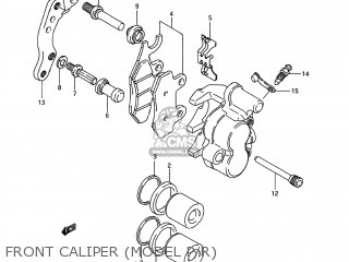 FRONT CALIPER (MODEL P/R) - RM250 1995 (S) USA (E03)
