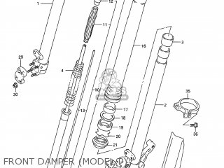 FRONT DAMPER (MODEL P) - RM250 1995 (S) USA (E03)
