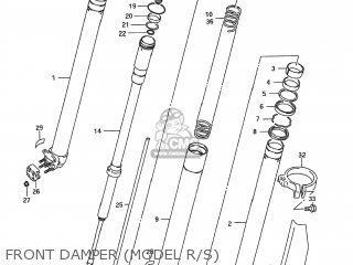 FRONT DAMPER (MODEL R/S) - RM250 1995 (S) USA (E03)