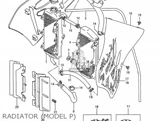 RADIATOR (MODEL P) - RM250 1995 (S) USA (E03)