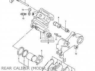 REAR CALIPER (MODEL P/R) - RM250 1995 (S) USA (E03)