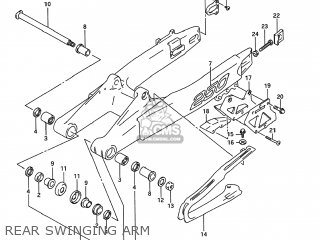 REAR SWINGING ARM - RM250 1995 (S) USA (E03)