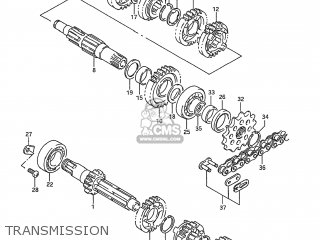 TRANSMISSION - RM250 1995 (S) USA (E03)