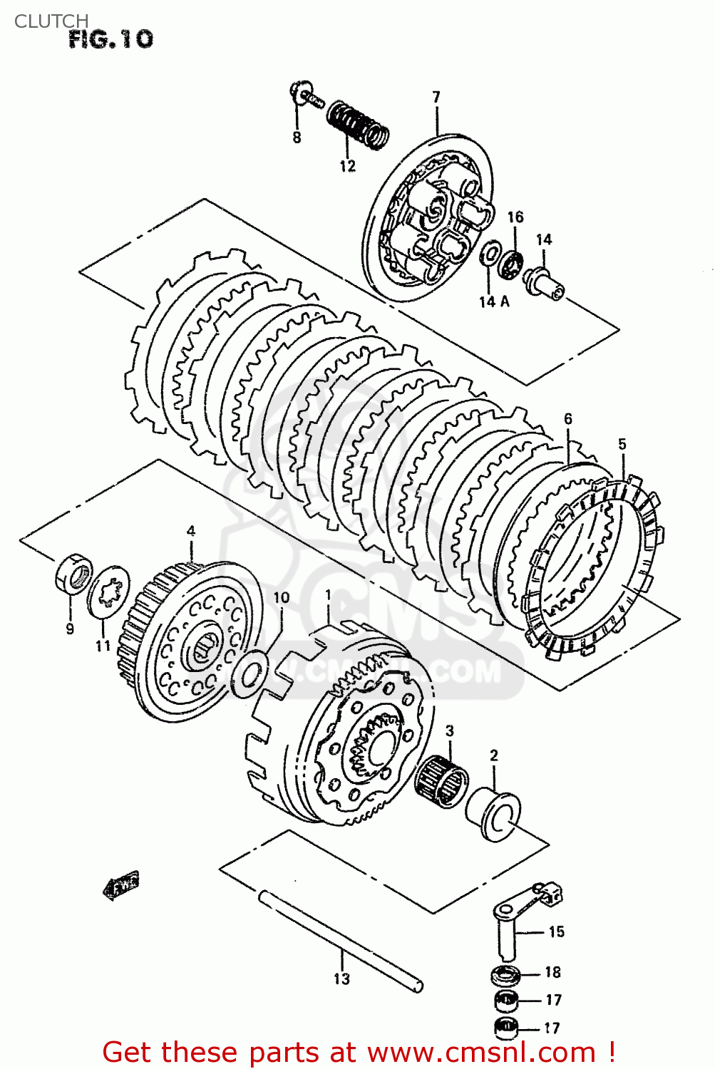 CLUTCH RM250 1996 (T) (E02 E04 E24)