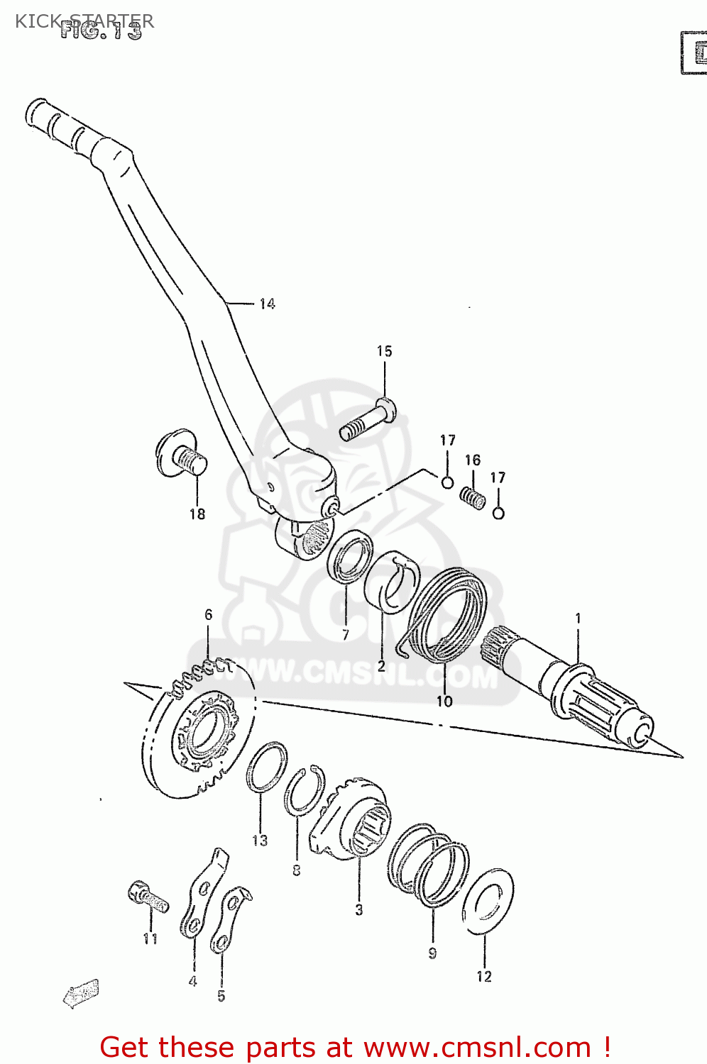 KICK STARTER RM250 1996 (T) (E02 E04 E24)