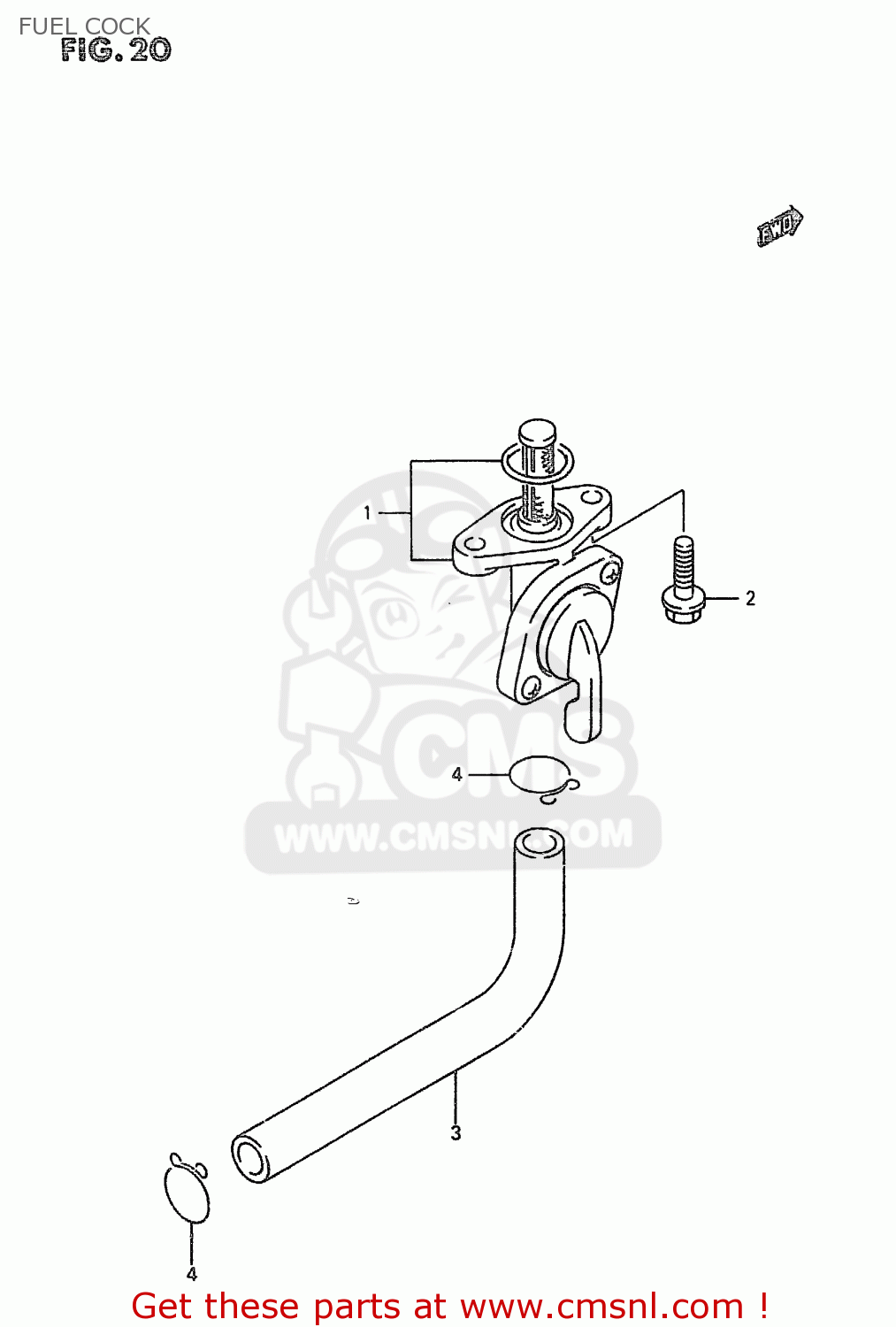 FUEL COCK RM250 1996 (T) (E02 E04 E24)