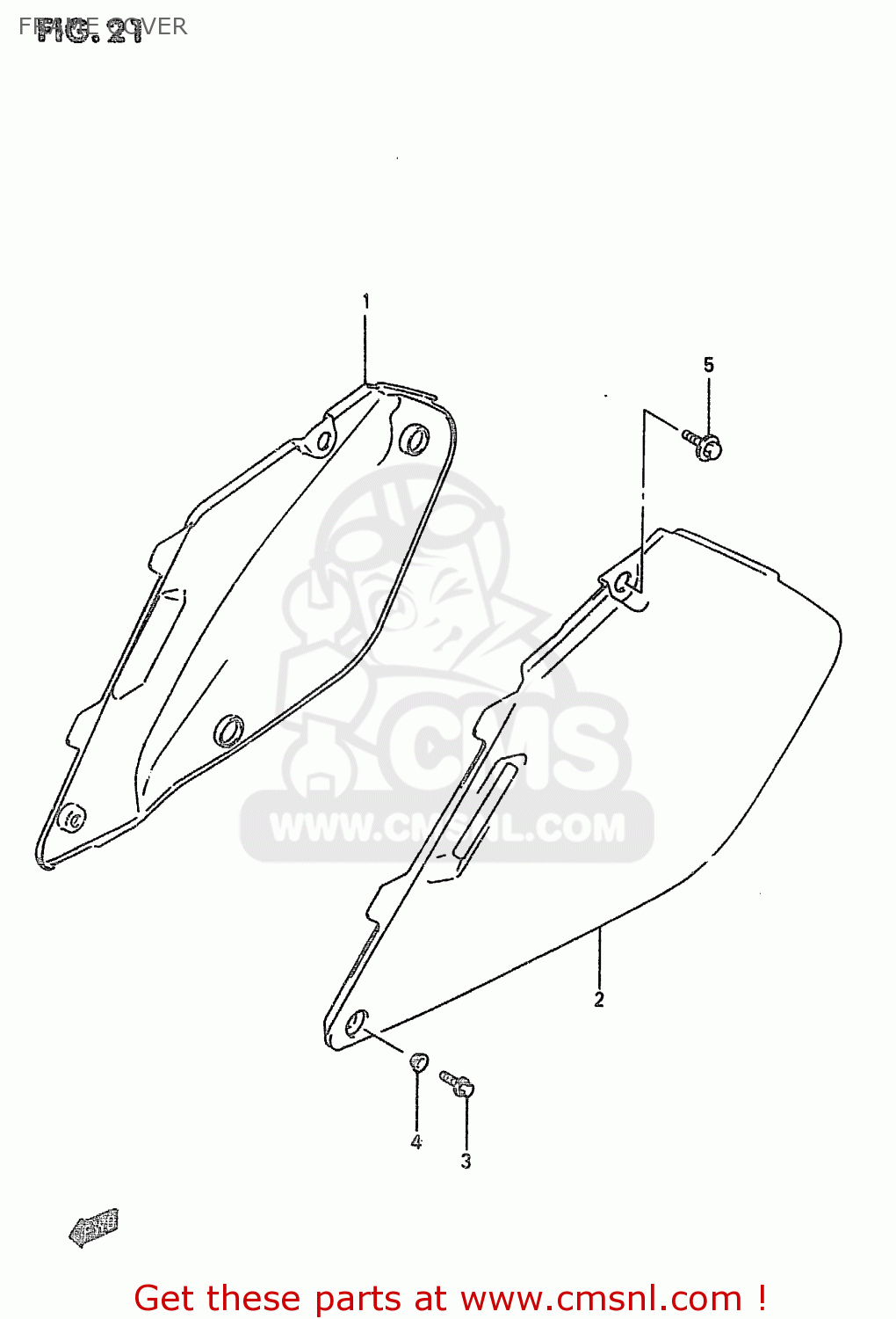 FRAME COVER RM250 1996 (T) (E02 E04 E24)
