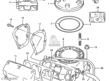 CYLINDER - RM250 1996 (T) (E02 E04 E24)