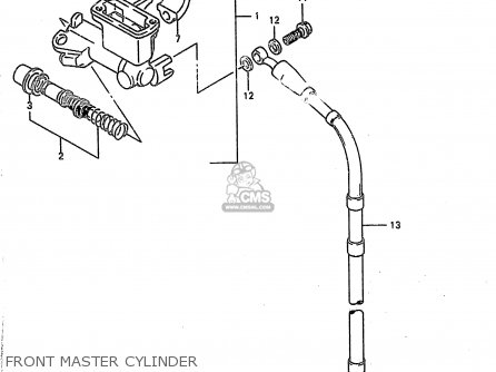 FRONT MASTER CYLINDER - RM250 1996 (T) (E02 E04 E24)
