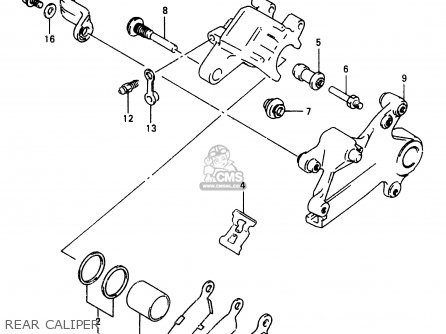REAR CALIPER - RM250 1996 (T) (E02 E04 E24)