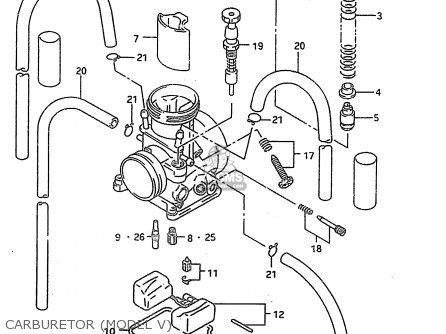 CARBURETOR (MODEL V) - RM250 1996 (T) (E02 E04 E24)