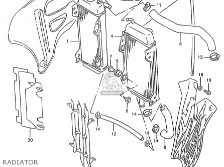 RADIATOR - RM250 1996 (T) (E02 E04 E24)