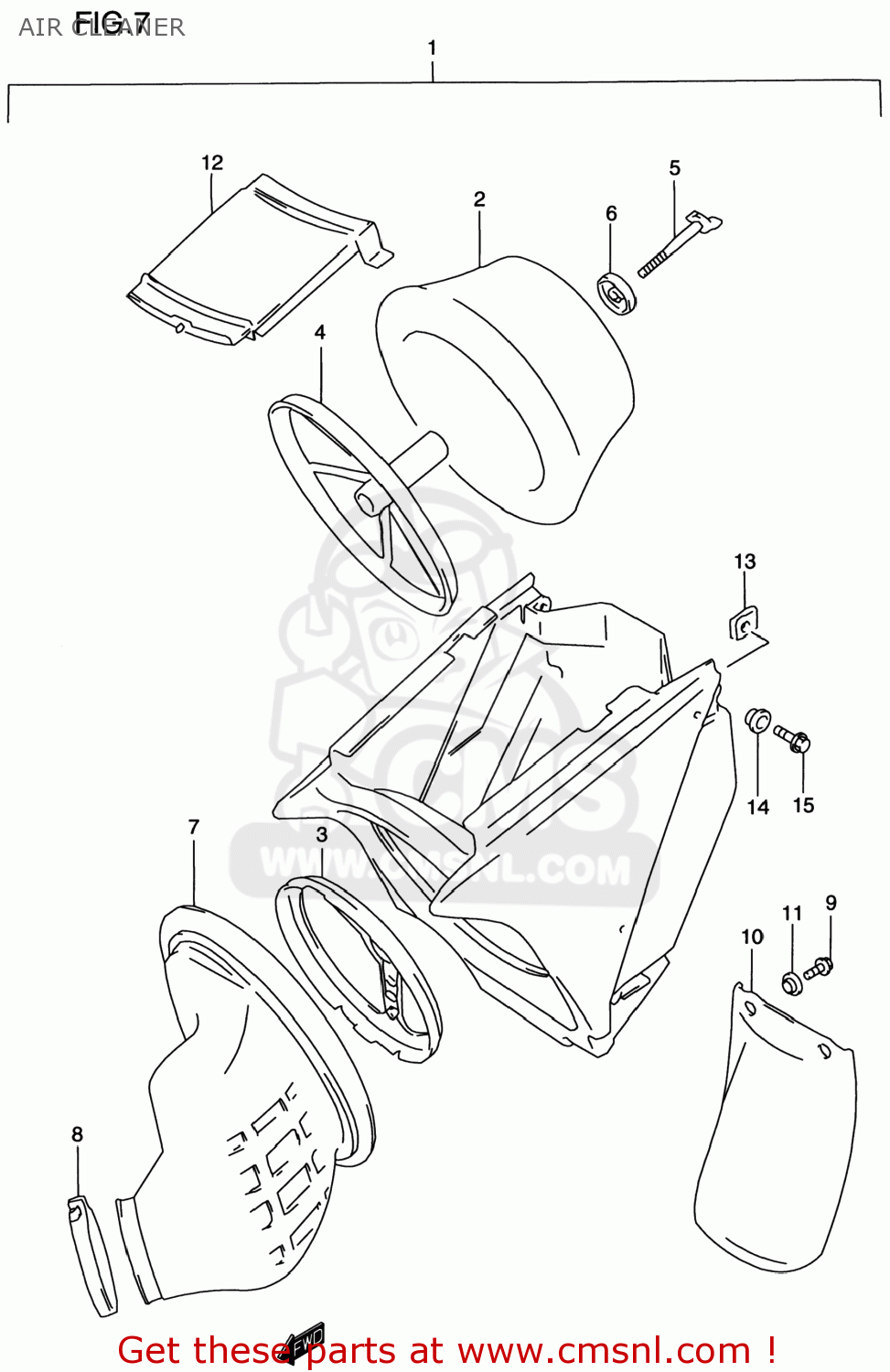 AIR CLEANER RM250 1996 (T) USA (E03)