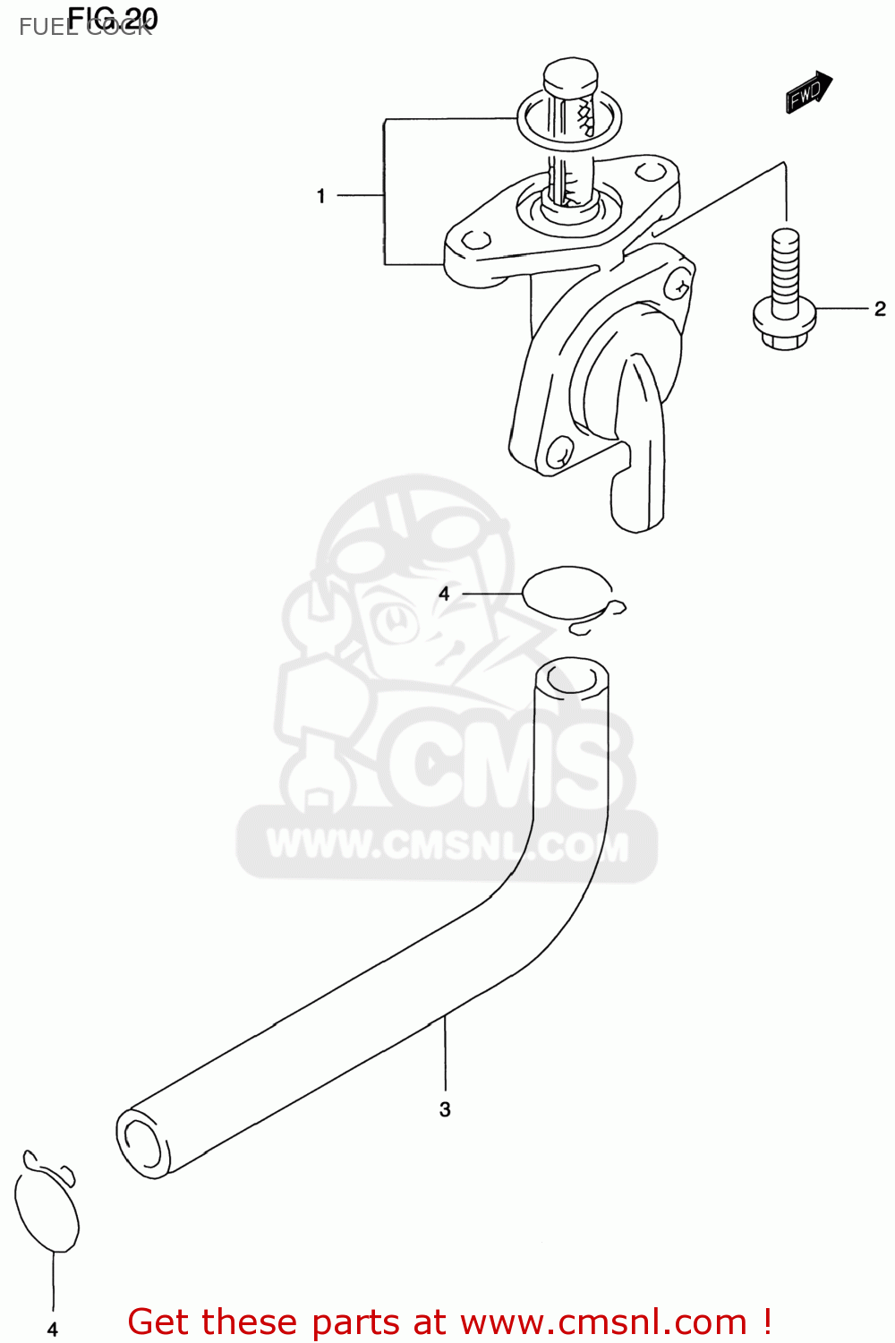 FUEL COCK RM250 1996 (T) USA (E03)