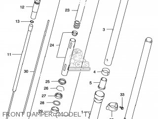 FRONT DAMPER (MODEL T) - RM250 1996 (T) USA (E03)