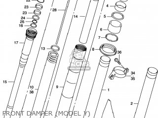 FRONT DAMPER (MODEL Y) - RM250 1996 (T) USA (E03)