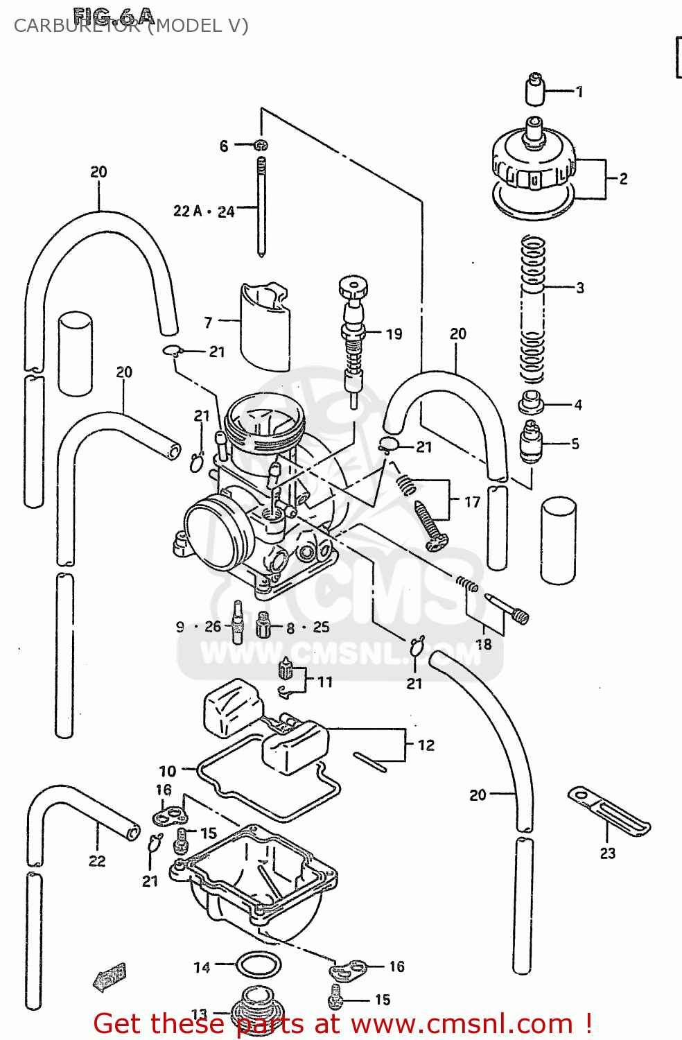Suzuki RM250 1997 (V) (E02 E04 E24) CARBURETOR (MODEL V ... 1999 arctic cat 400 wiring diagram 