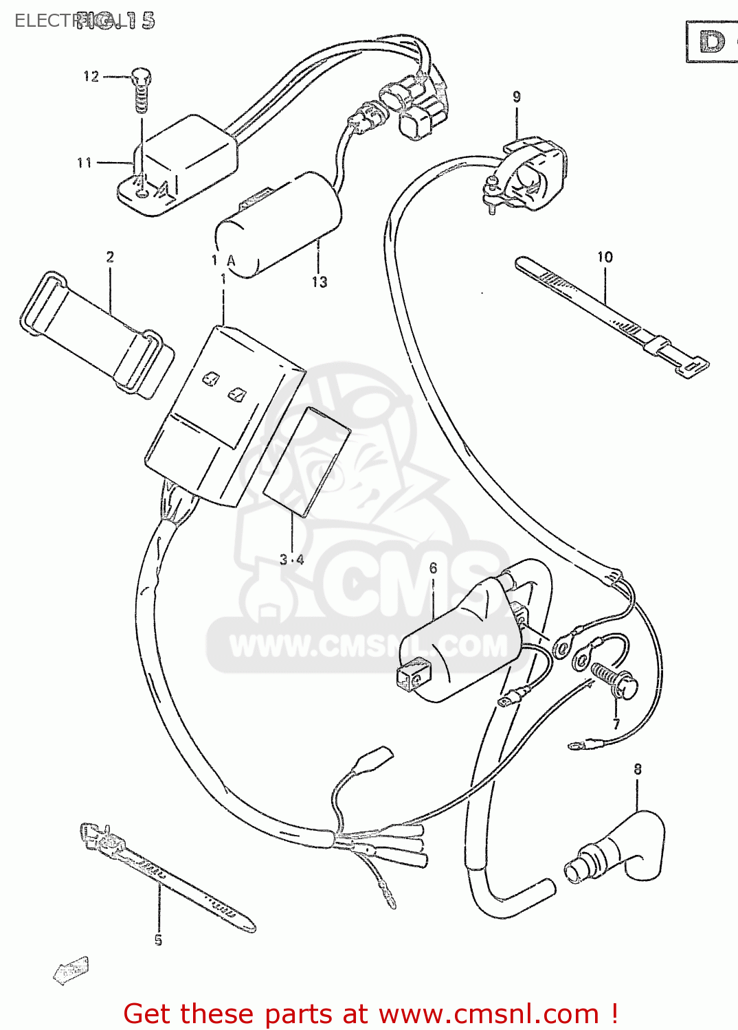 Suzuki RM250 1997 (V) (E02 E04 E24) ELECTRICAL - buy ... 6 wire rectifier wiring diagram 