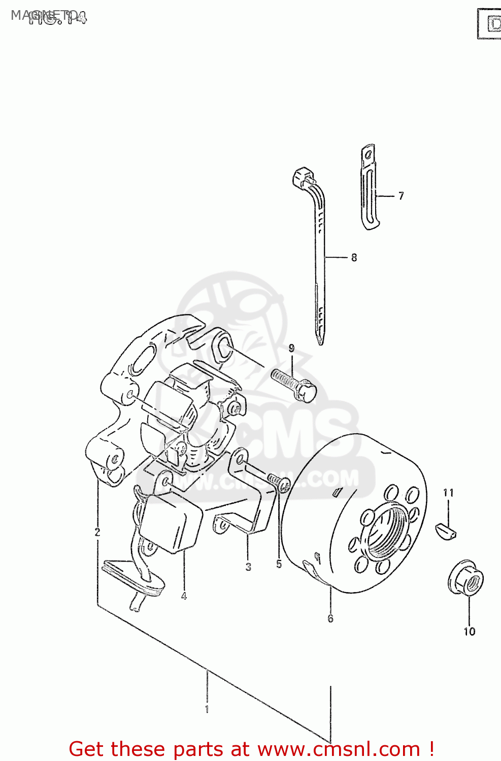 MAGNETO RM250 1997 (V) (E02 E04 E24)
