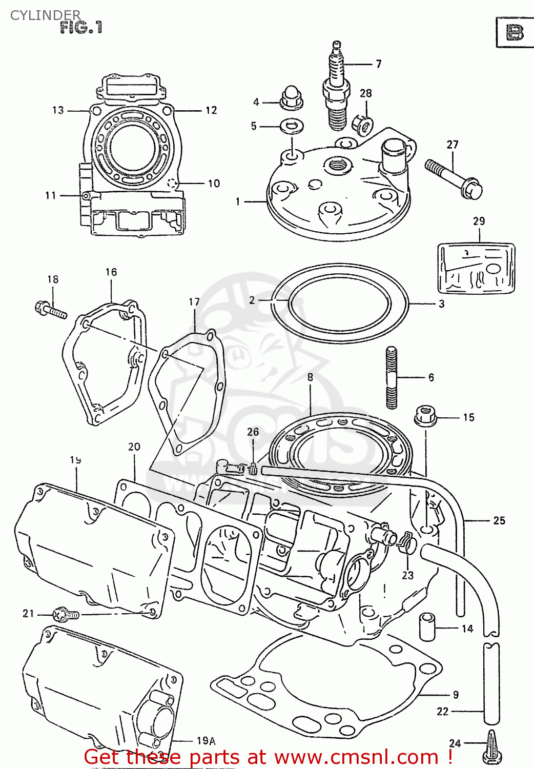 CYLINDER RM250 1997 (V) (E02 E04 E24)