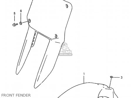 FRONT FENDER - RM250 1997 (V) (E02 E04 E24)