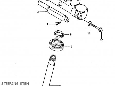 STEERING STEM - RM250 1997 (V) (E02 E04 E24)