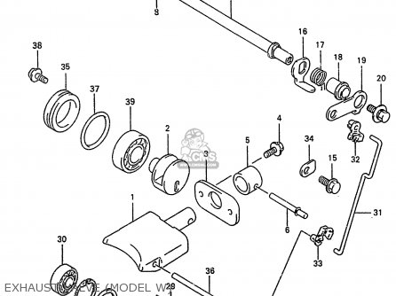 EXHAUST VALVE (MODEL W) - RM250 1997 (V) (E02 E04 E24)