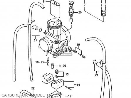 CARBURETOR (MODEL T) - RM250 1997 (V) (E02 E04 E24)