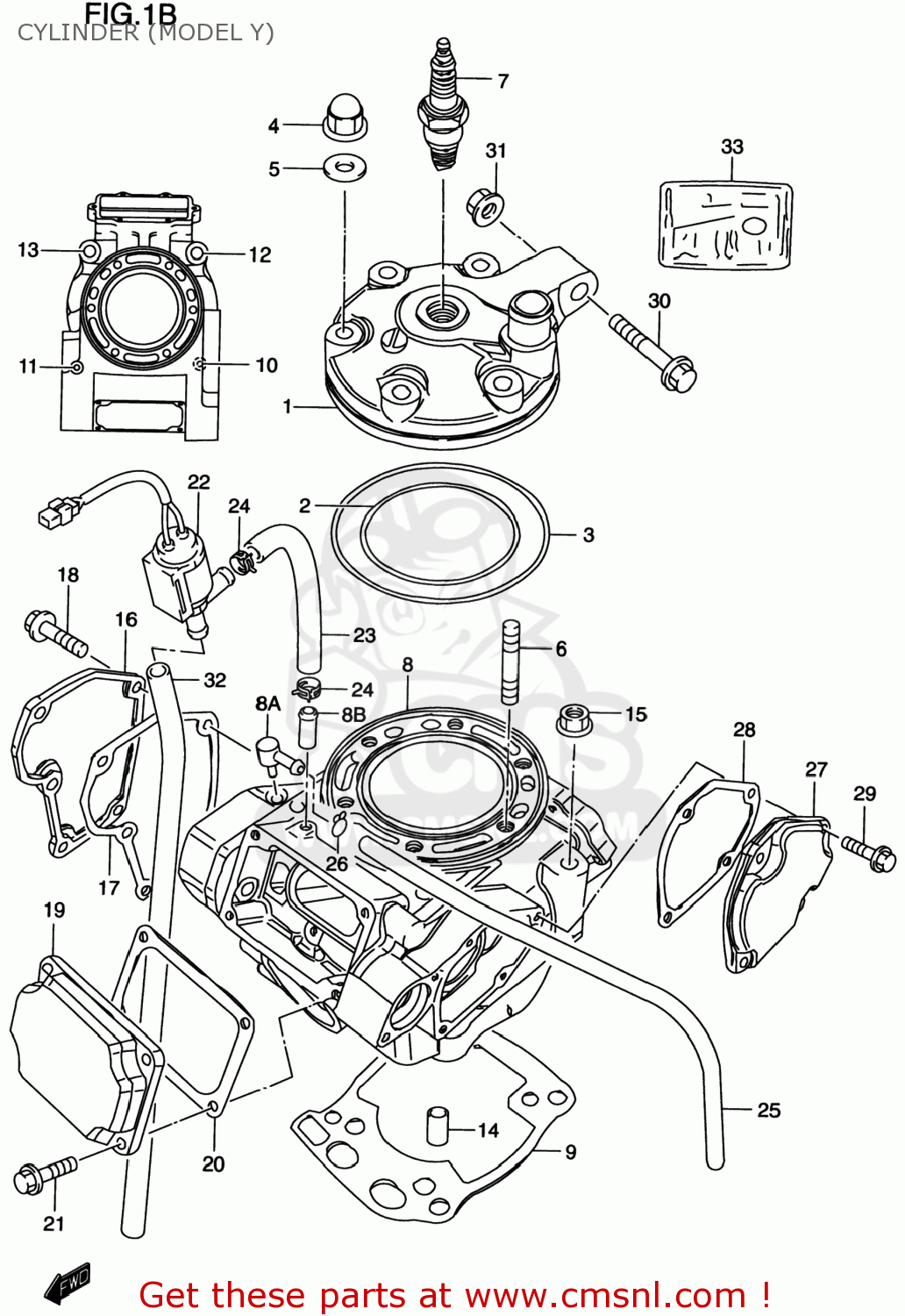 CYLINDER (MODEL Y) RM250 1997 (V) USA (E03)