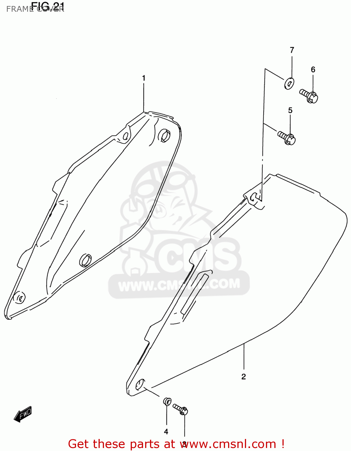 FRAME COVER RM250 1997 (V) USA (E03)