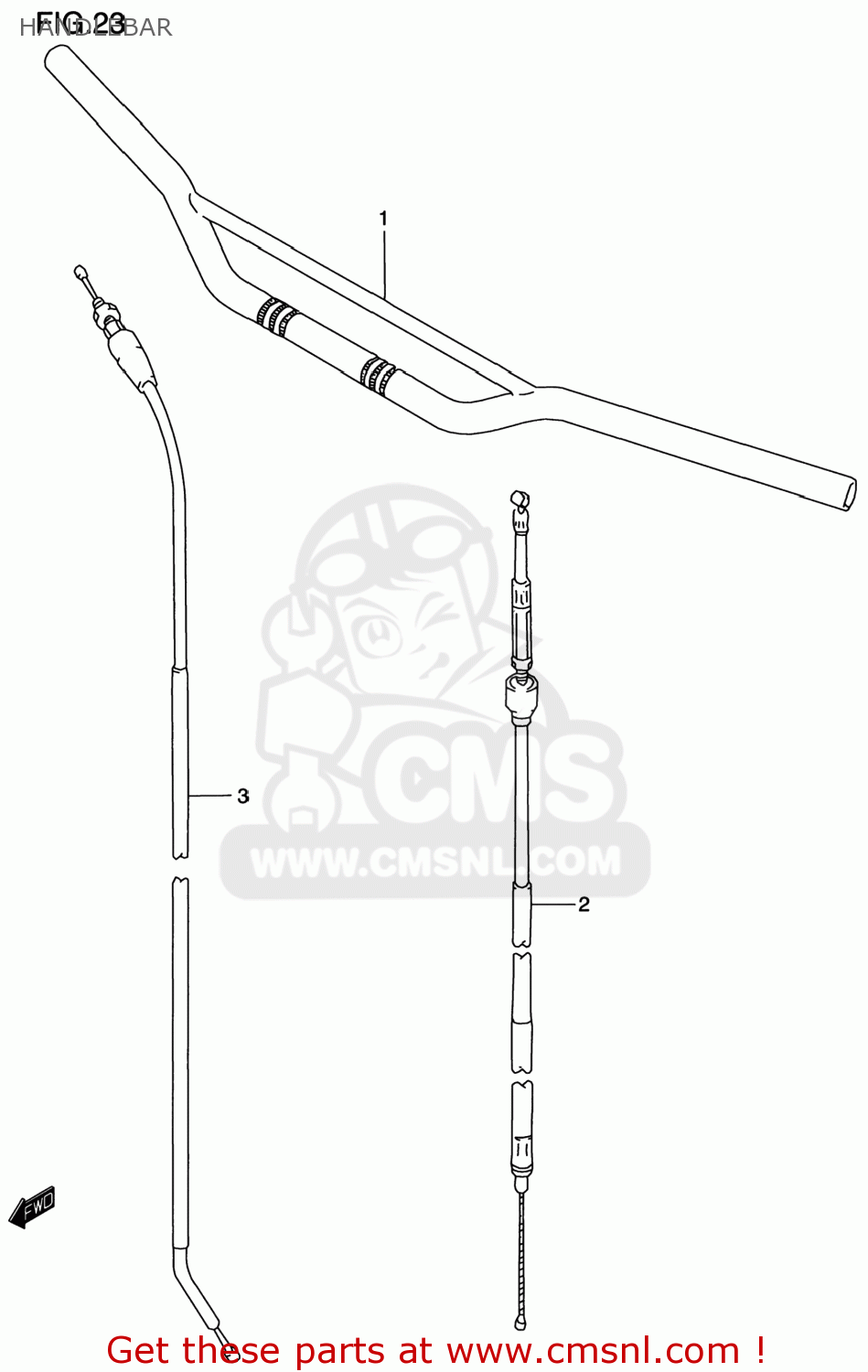HANDLEBAR RM250 1997 (V) USA (E03)