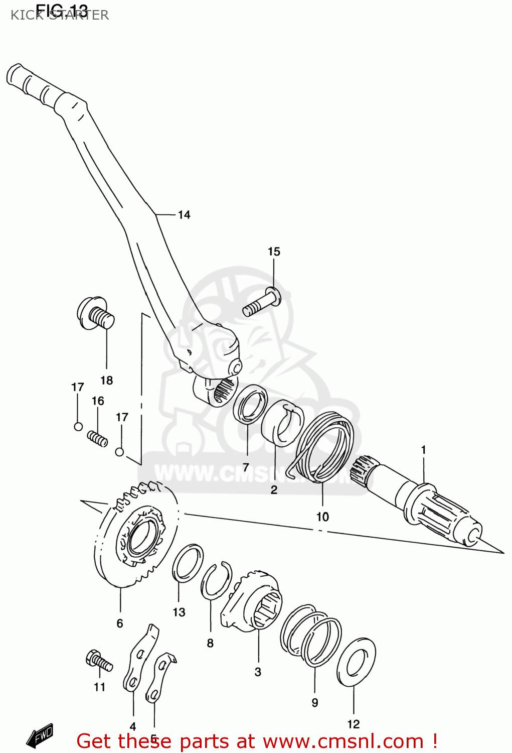 KICK STARTER RM250 1997 (V) USA (E03)