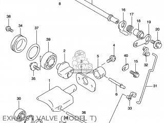 EXHAUST VALVE (MODEL T) - RM250 1997 (V) USA (E03)