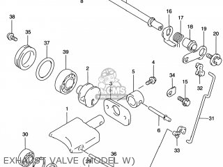 EXHAUST VALVE (MODEL W) - RM250 1997 (V) USA (E03)