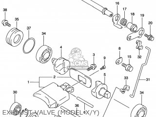 EXHAUST VALVE (MODEL X/Y) - RM250 1997 (V) USA (E03)