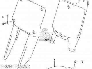 FRONT FENDER - RM250 1997 (V) USA (E03)
