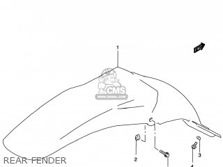 REAR FENDER - RM250 1997 (V) USA (E03)