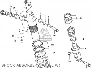 SHOCK ABSORBER (MODEL W) - RM250 1997 (V) USA (E03)