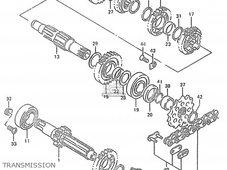 TRANSMISSION - RM250 1998 (W) (E02 E04 E24 P37)