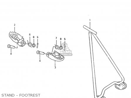 STAND - FOOTREST - RM250 1998 (W) (E02 E04 E24 P37)