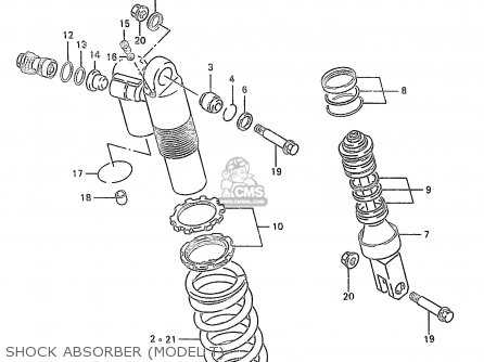 SHOCK ABSORBER (MODEL T) - RM250 1998 (W) (E02 E04 E24 P37)
